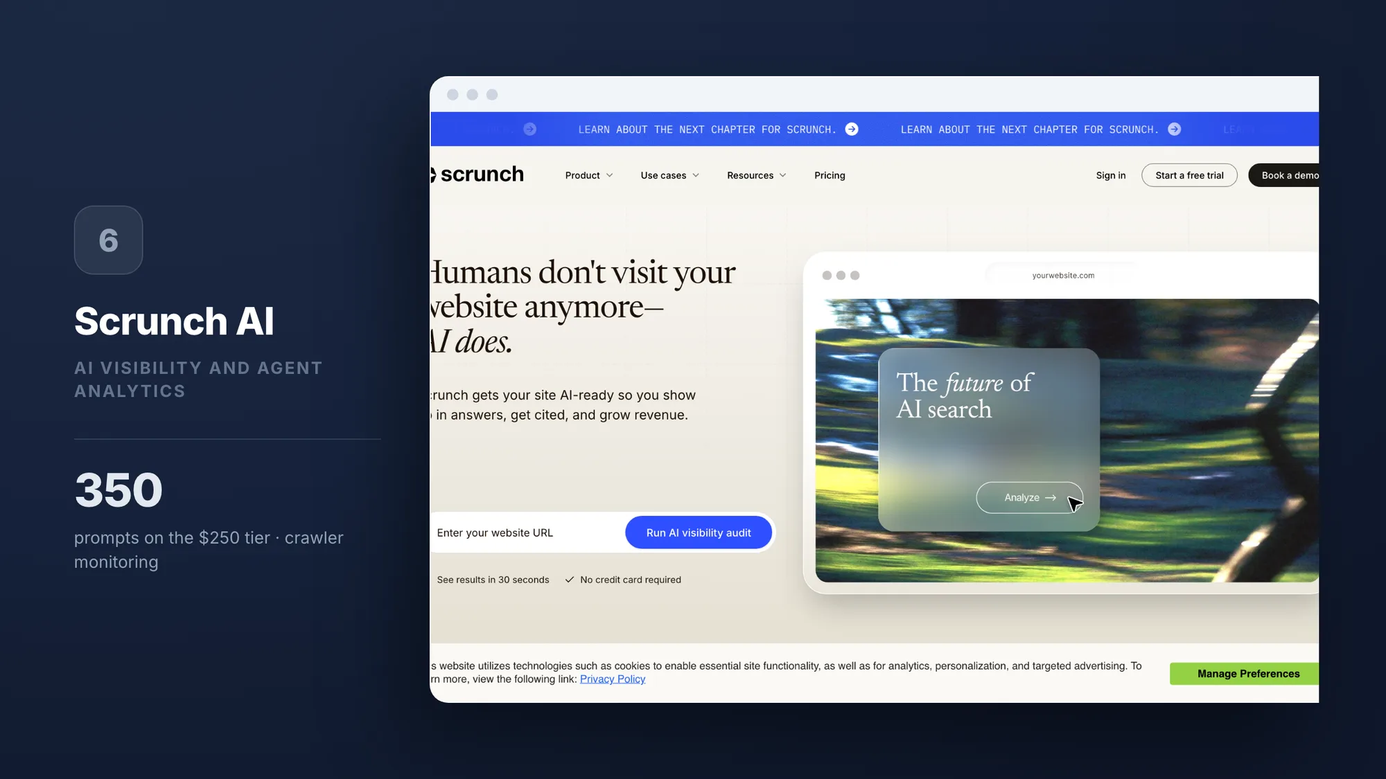 Scrunch AI, ranked number 6 in this comparison